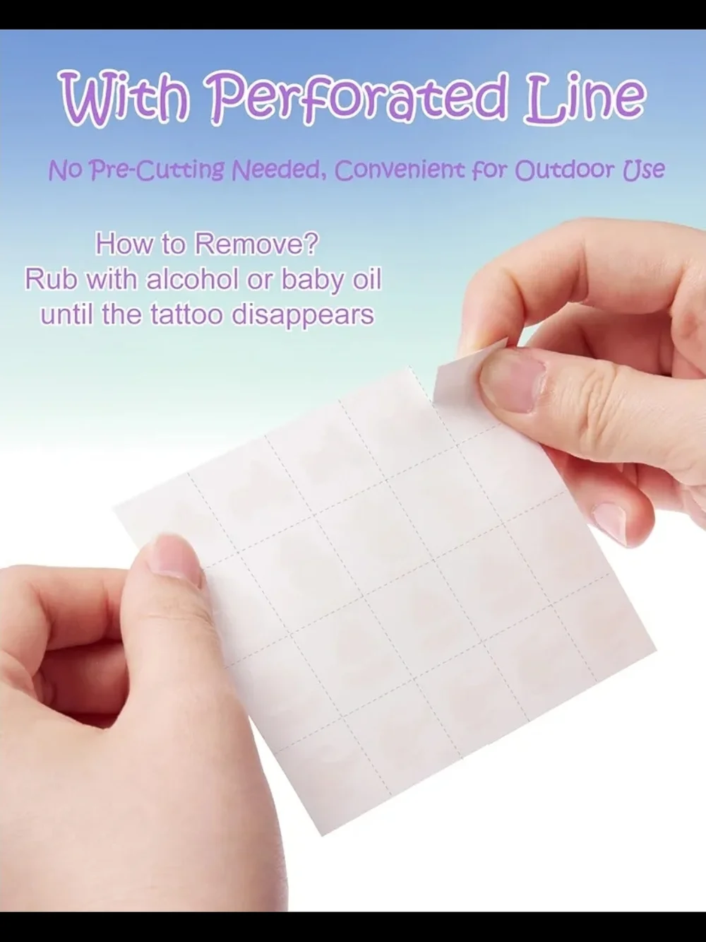 80 Count UV Temporary Tattoos Stickers for Sunscreen - UV Detection